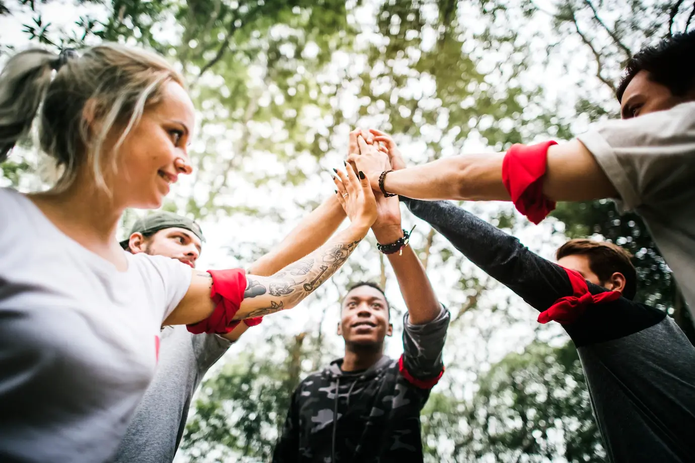 Actividad de orientación al aire libre para equipos